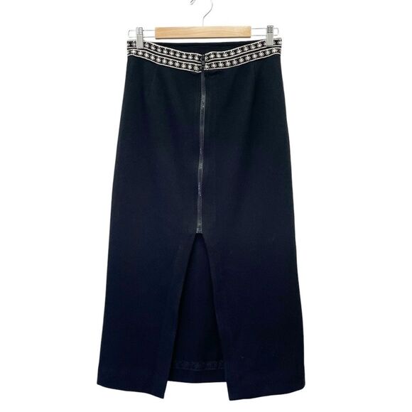 Vintage Dorothy Schoelen Black Ribbed Knit Sweater Skirt & Jacket Set Size 10 - Picture 7 of 16